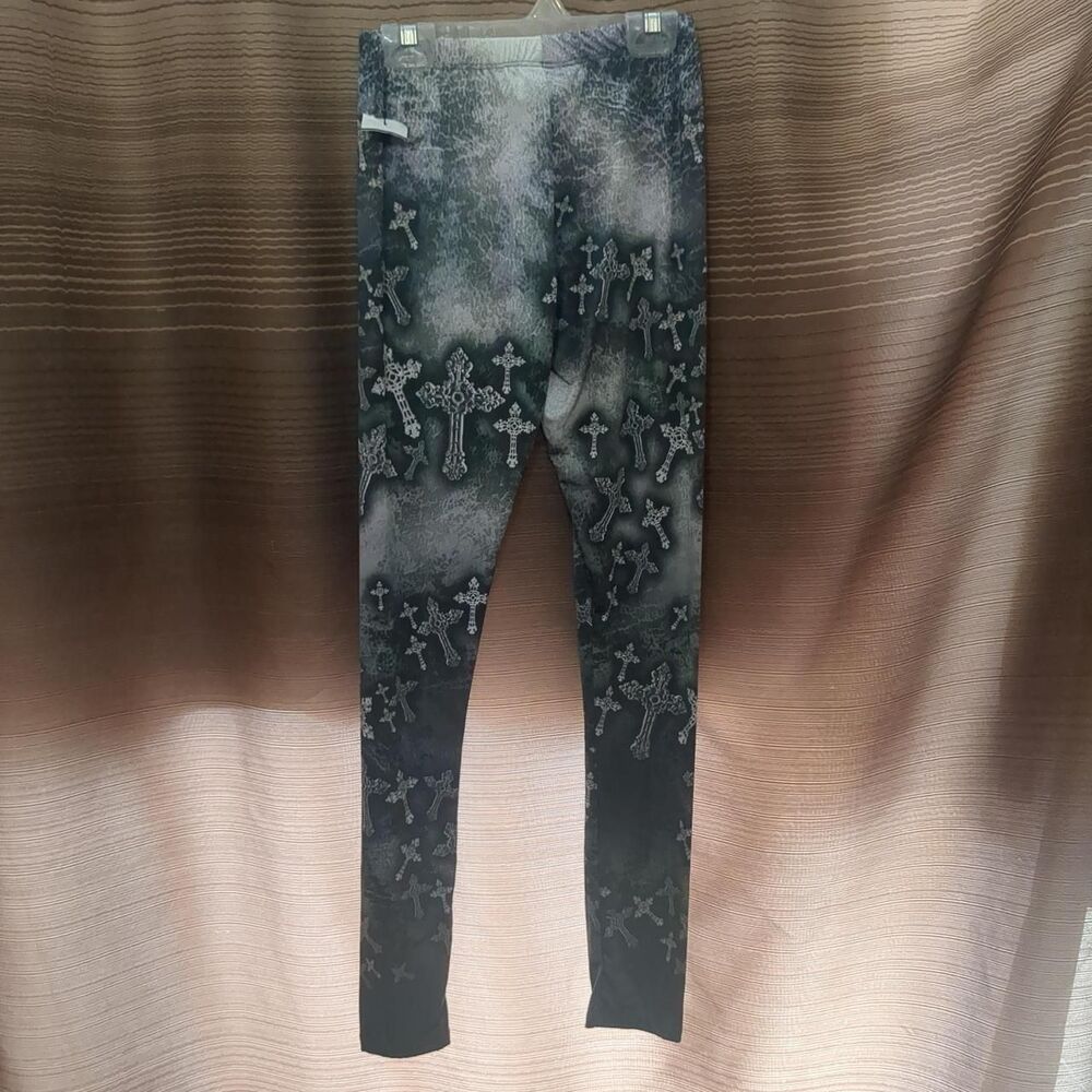 Rue-21 Women's Grey and Black Leggings